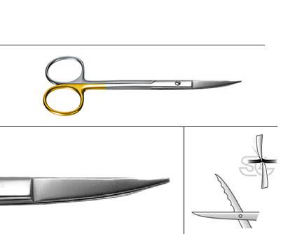 GOLDMAN-FOX SCISSORS CURVED